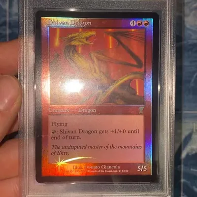 [DEV] Shivan Dragon 7ed foil psa 7